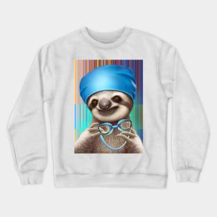 sloth with goggles Crewneck Sweatshirt